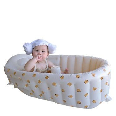 BabyBear Bañera Inflable | Comodidad para tu pequeño - Bañera portátil para bebés con soporte suave